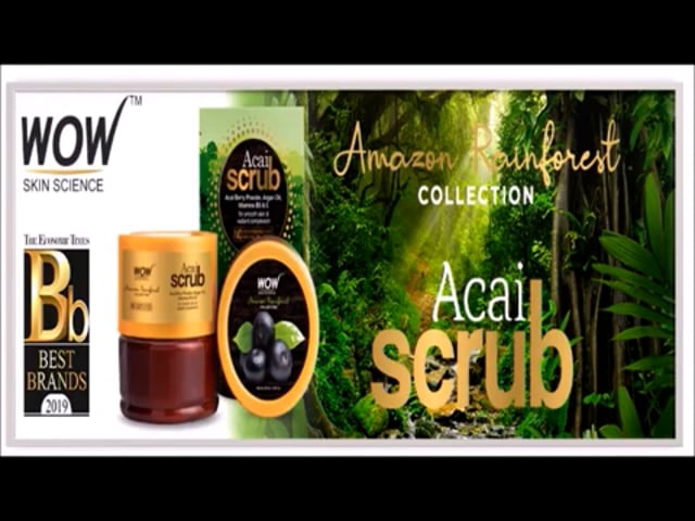 WOW Skin Science Rain Forest Acai Face Scrub - No Parabens, Mineral Oil, Silicones & Color