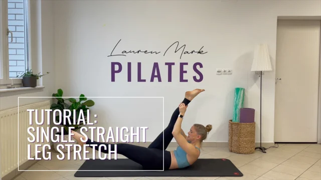 Single straight leg stretch pilates hot sale