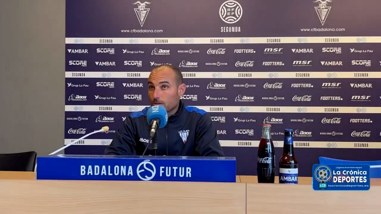 IVÁN MARTÍNEZ (Entrenador Ejea) CD Badalona 0-0 SD Ejea / J 24 / 2ª RFEF - Grupo 3 / Fuente: Facebook SD Ejea