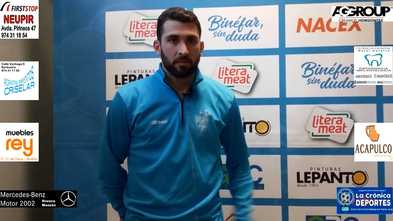 DANI PUJOL (Jugador CD Binéfar) CD Binéfar 1-0 CD Cuarte / J 26 / 3ª División