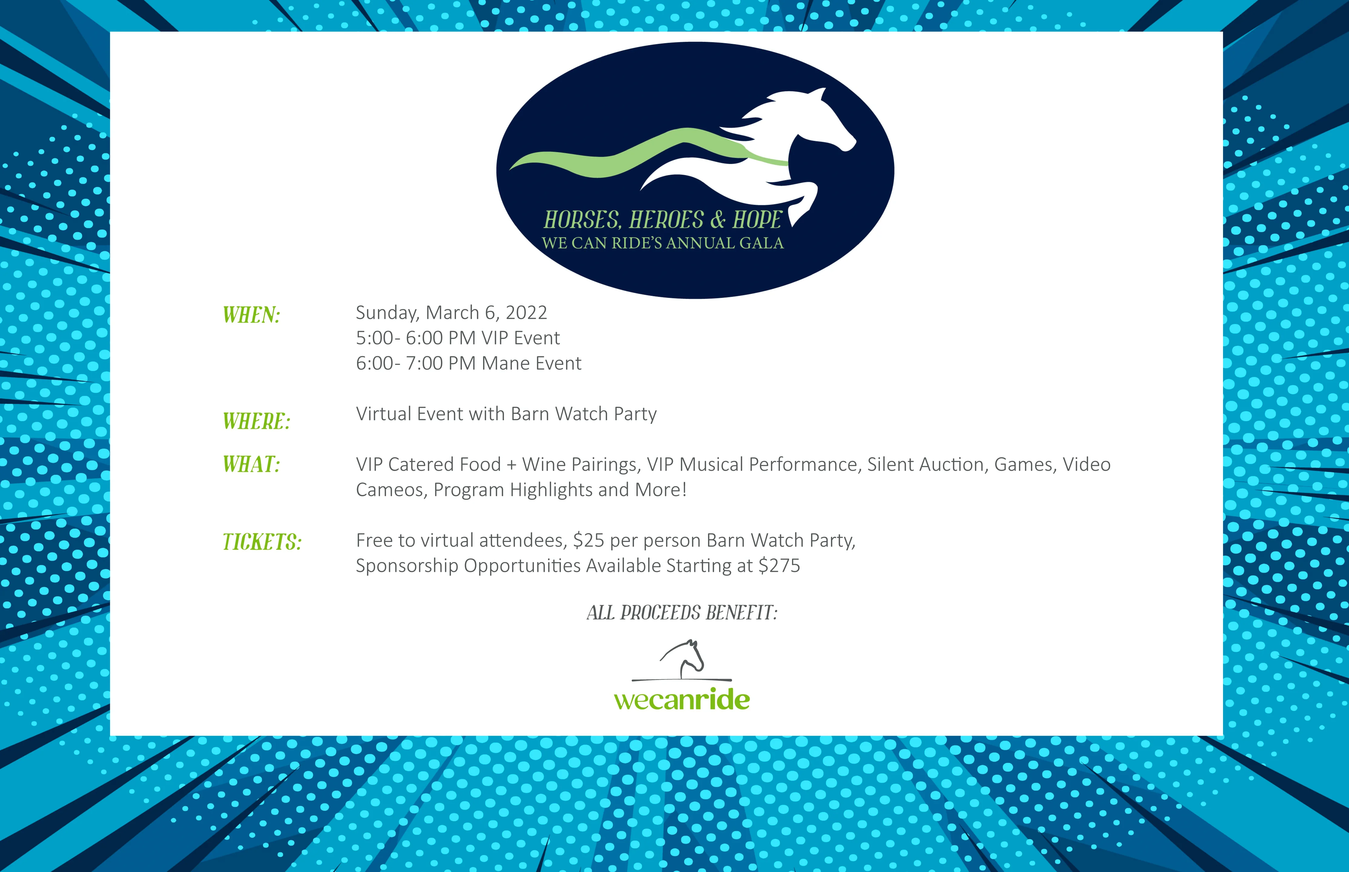 Horses, Heroes and Hope, We Can Ride Gala on Vimeo