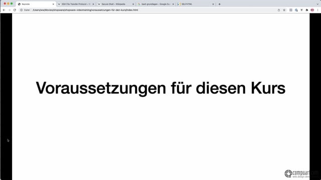 Voraussetzungen für diesen Kurs