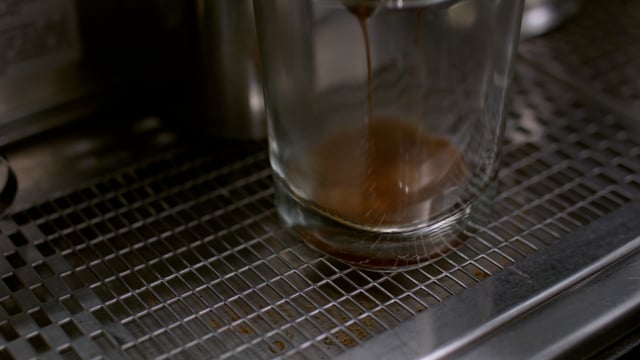 Beautiful crema on a fresh shot of espresso. 