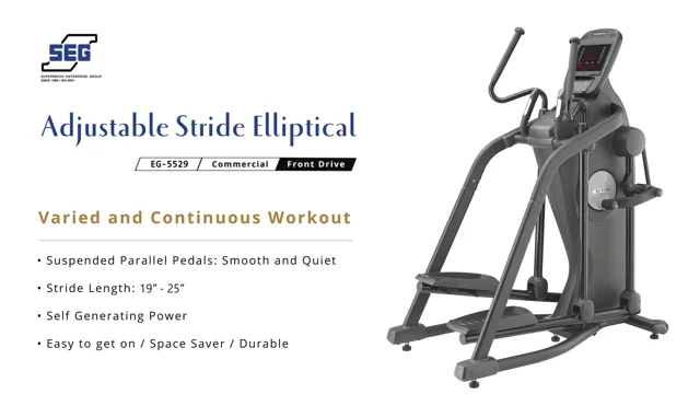 Elliptical stride length online by height