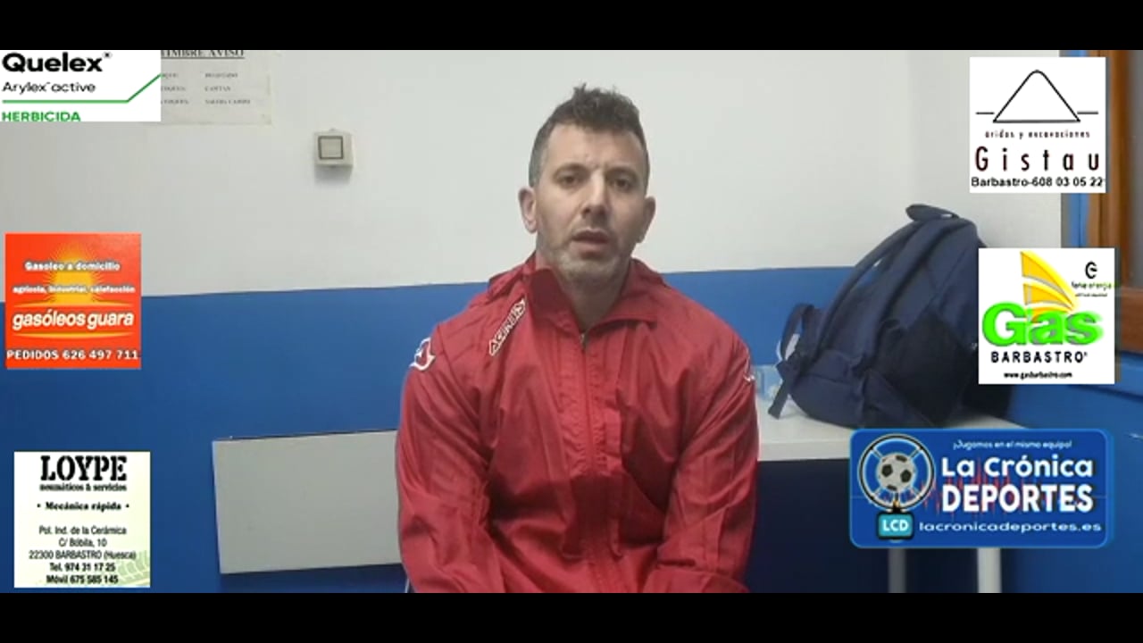 CARLOS GALLIZO (Entrenador Santa Anastasia) Santa Anastasia 1-1 UD Biescas / J 26 / 3ª División