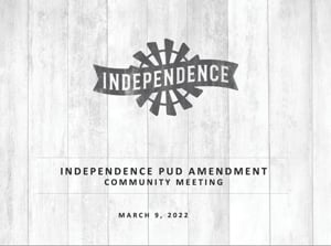 Independence PUD Amendment