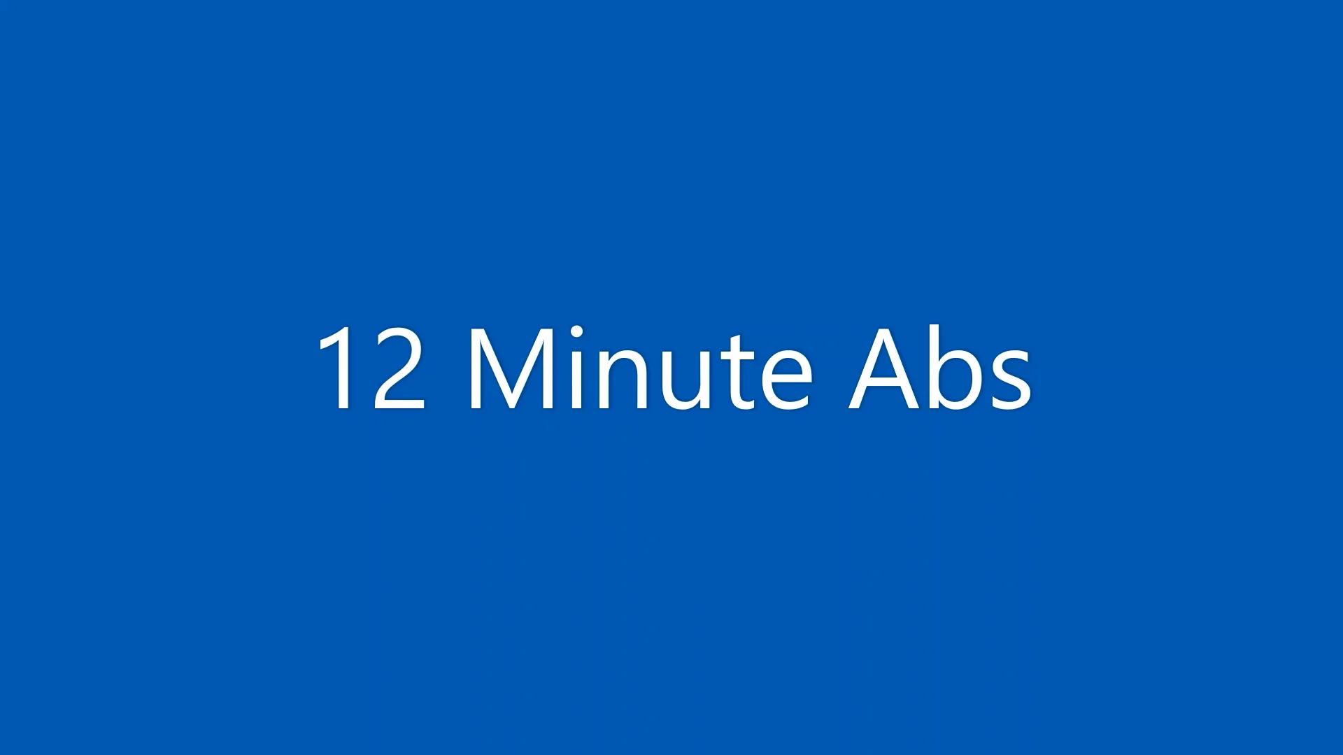 12 Minute Abs 1