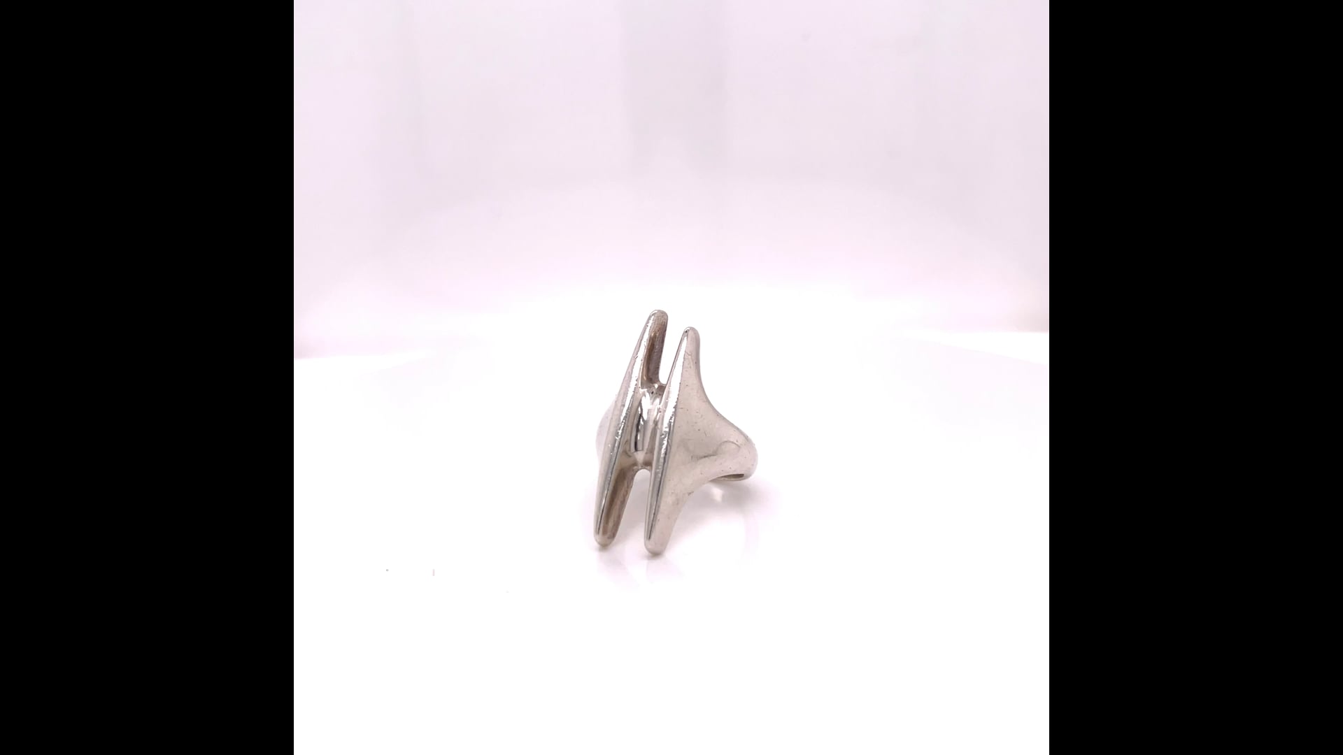 Modernist Georg Jensen Sterling Silver Ring No. 126 by Henning 