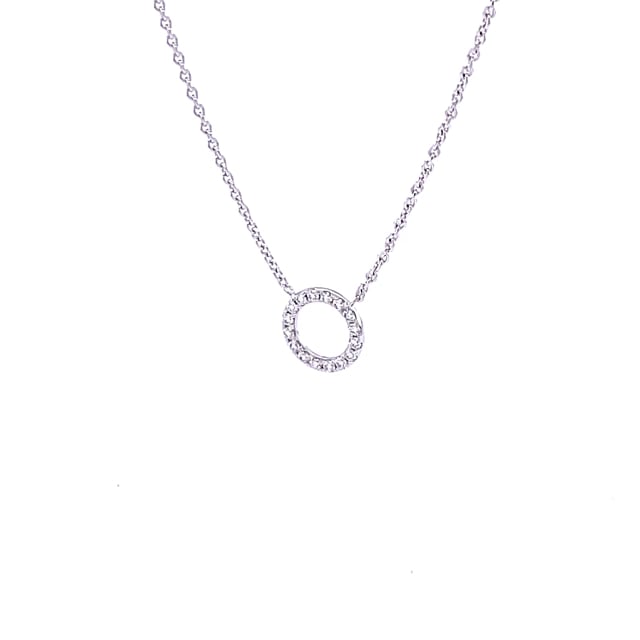 0.12 carat diamond eternity necklace in white gold