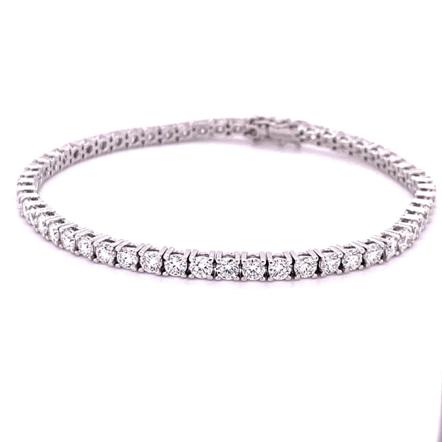 6.60 carat bracelet rivière en or blanc avec diamants