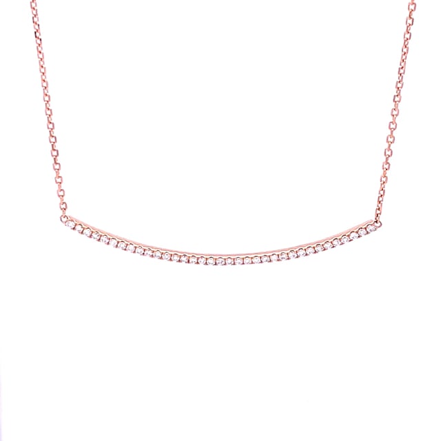 0.30 carat fine diamond necklace in red gold