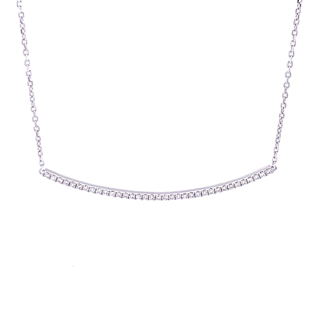 0.30 carat fine diamond necklace in white gold