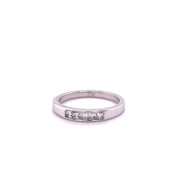 0.50 carat white golden eternity ring with princess diamonds