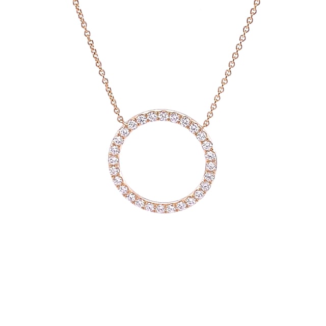 0.54 carat diamond eternity necklace in yellow gold