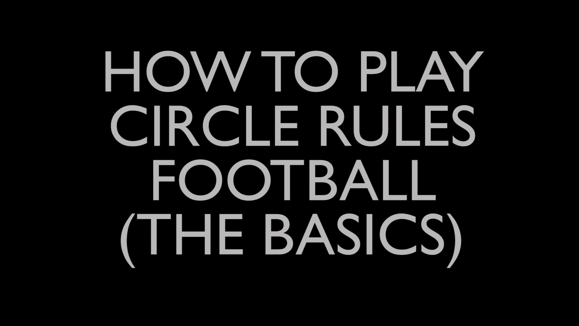  circle rules football the basics featuring beam camp city on vimeo