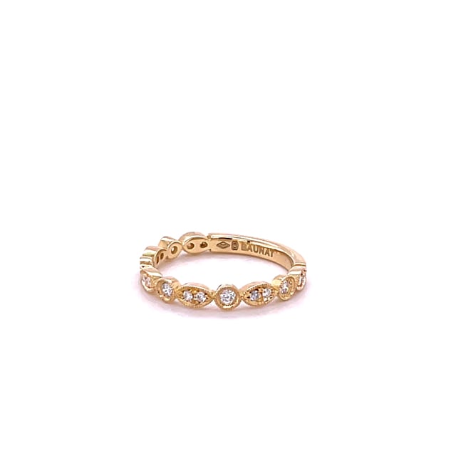 0.30 carat diamond stackable alliance in yellow gold with marquise design
