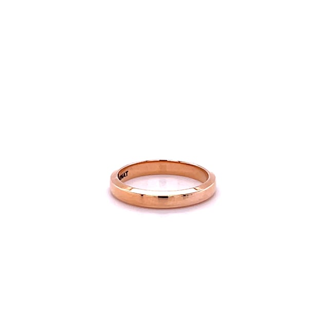 Wedding ring with a slightly domed surface of 3.00 mm in red gold