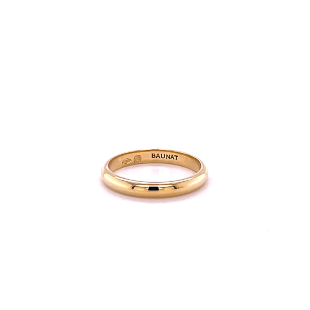 Wedding ring with a domed surface of 4.00 mm in yellow gold