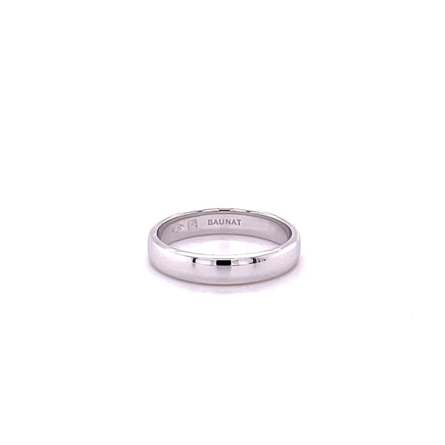 Anillo de boda con superficie ligeramente esférica de 4.00 mm en platino