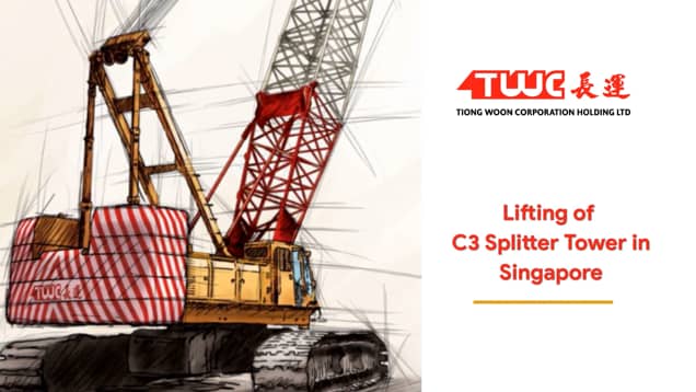 Lifting of C3 Splitter Tower in Singapore