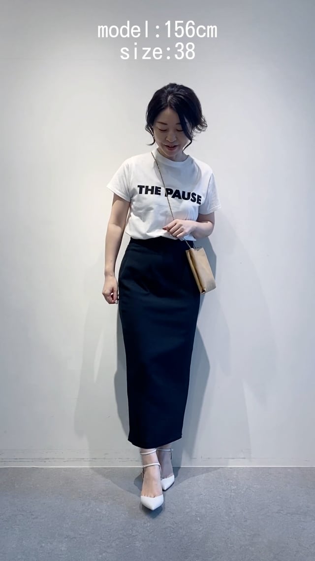 WGZ1021401A0001【長谷川京子さんコラボ】バックZIPペンシルスカート