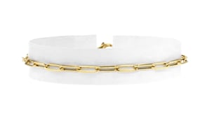 Italian 14kt Yellow Gold Paper Clip Link Bracelet