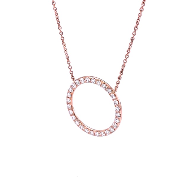 0.54 Karat Diamant Eternity Halskette aus Rotgold
