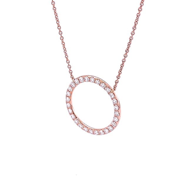 0.54 carat diamond eternity necklace in red gold