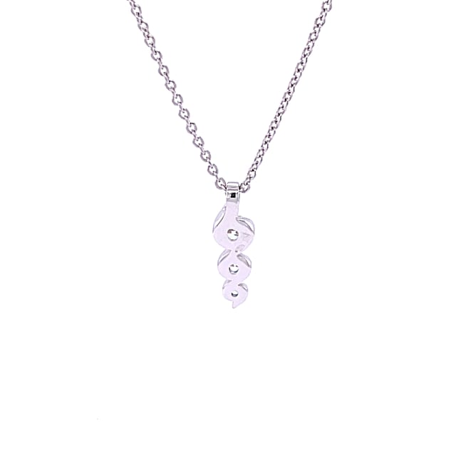 0.38 carat trilogy diamond pendant in platinum