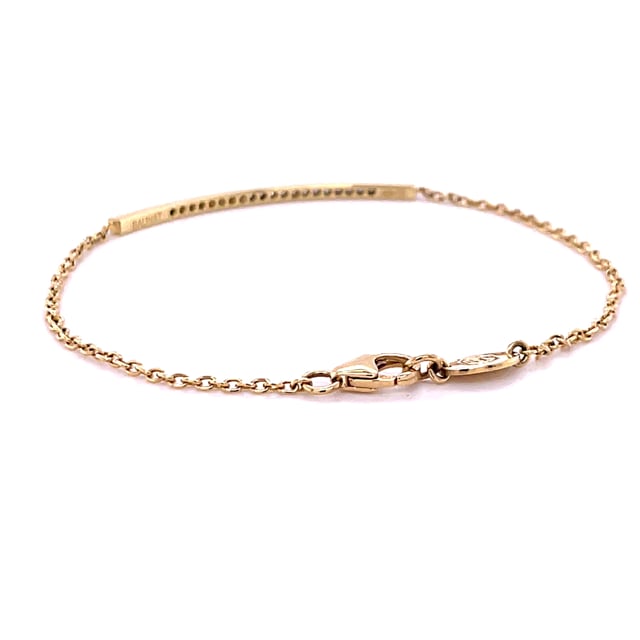 0.25 karaat fijne elegante diamanten armband in geel goud