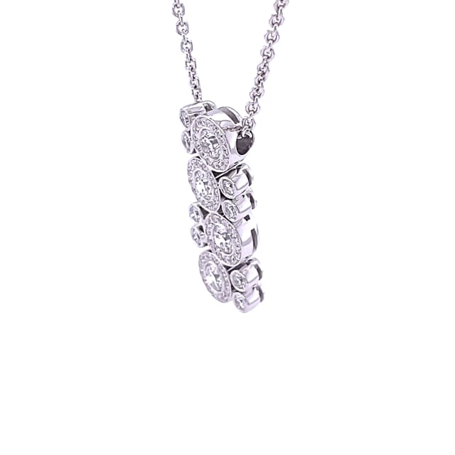 1.20 carat diamond necklace in platinum