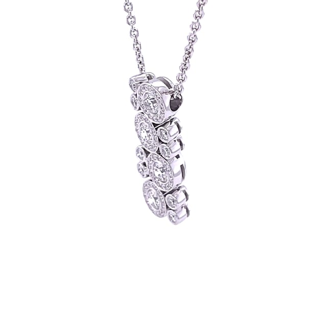 1.20 quilates gargantilla diamante en oro blanco