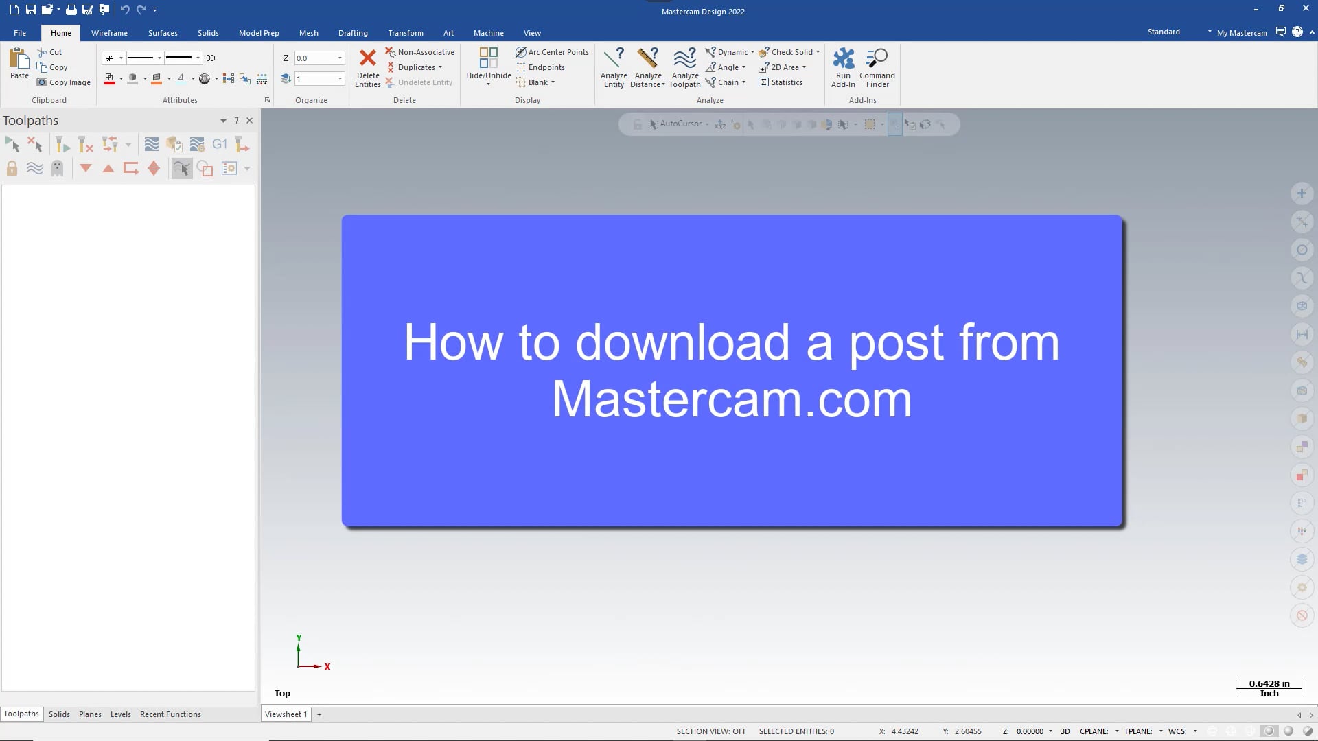 How to download a post from Mastercam.com