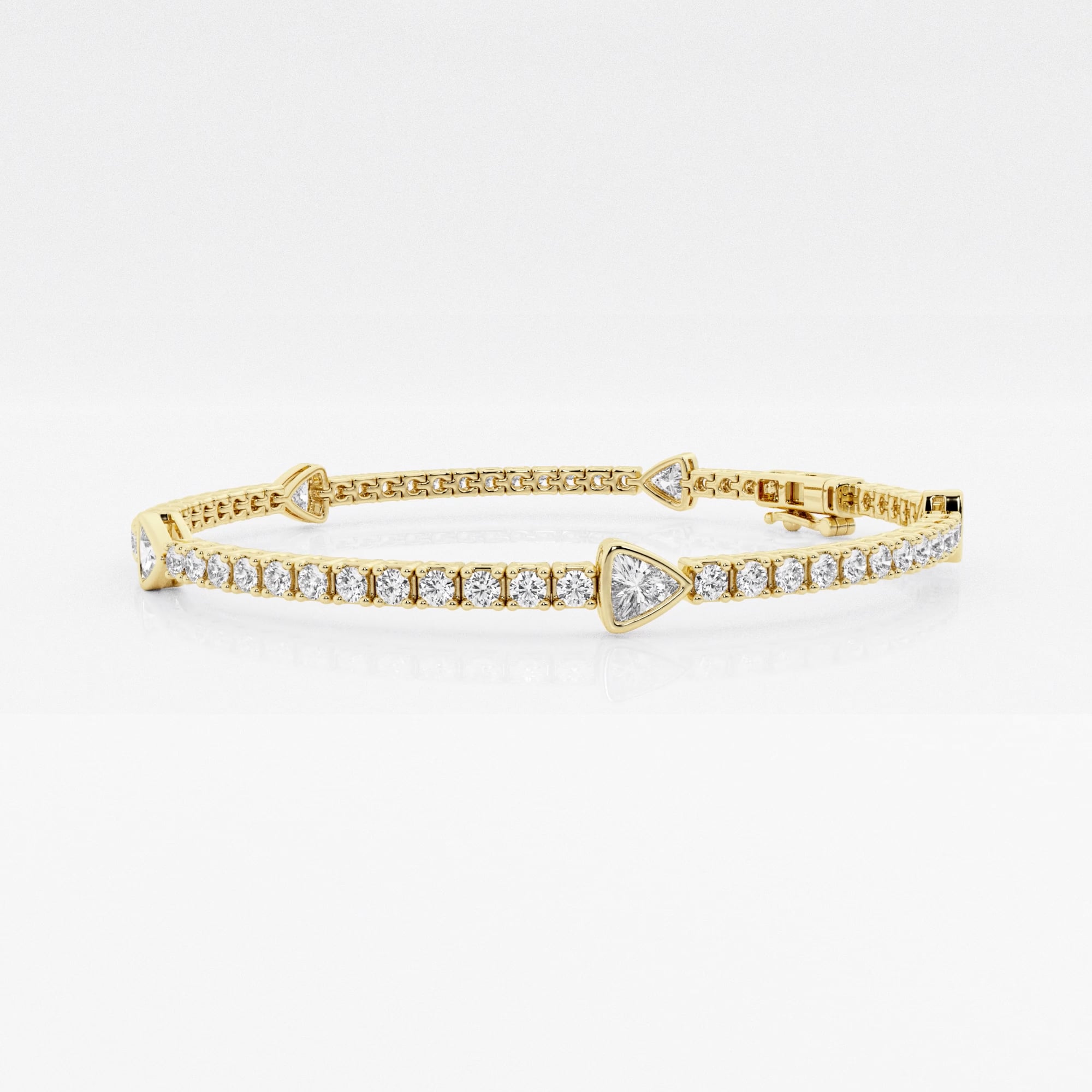 product video for näas Empowering 4 1/2 ctw Trillion Lab Grown Diamond Tennis Bracelet - 7 Inches
