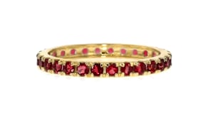1.00 ct. t.w. Garnet Eternity Band in 14kt Yellow Gold