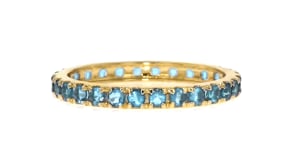 1.20 ct. t.w. Sky Blue Topaz Eternity Band in 14kt Yellow Gold