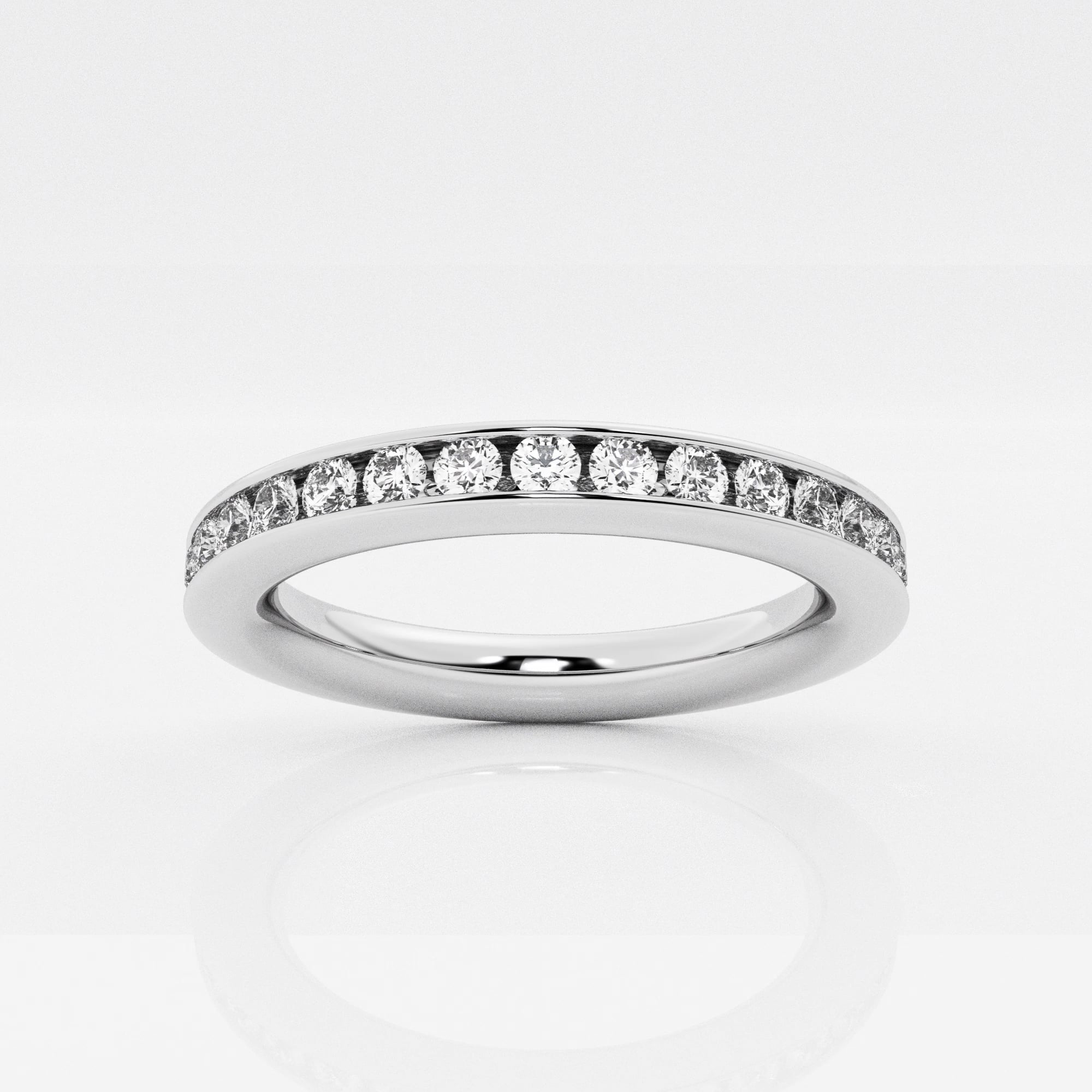 product video for näas Ethereal 1 ctw Round Lab Grown Diamond Earth Eternity Band 14K White Gold - 2.8mm Width