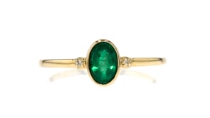 50 Carat Emerald Ring in 14kt Yellow Gold