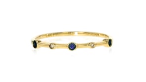 Sapphire- and Diamond-Accented Ring in 14kt Yellow Gold