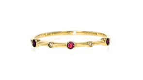 Ruby- and Diamond-Accented Ring in 14kt Yellow Gold