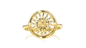 14kt Yellow Gold Sun Circle Ring