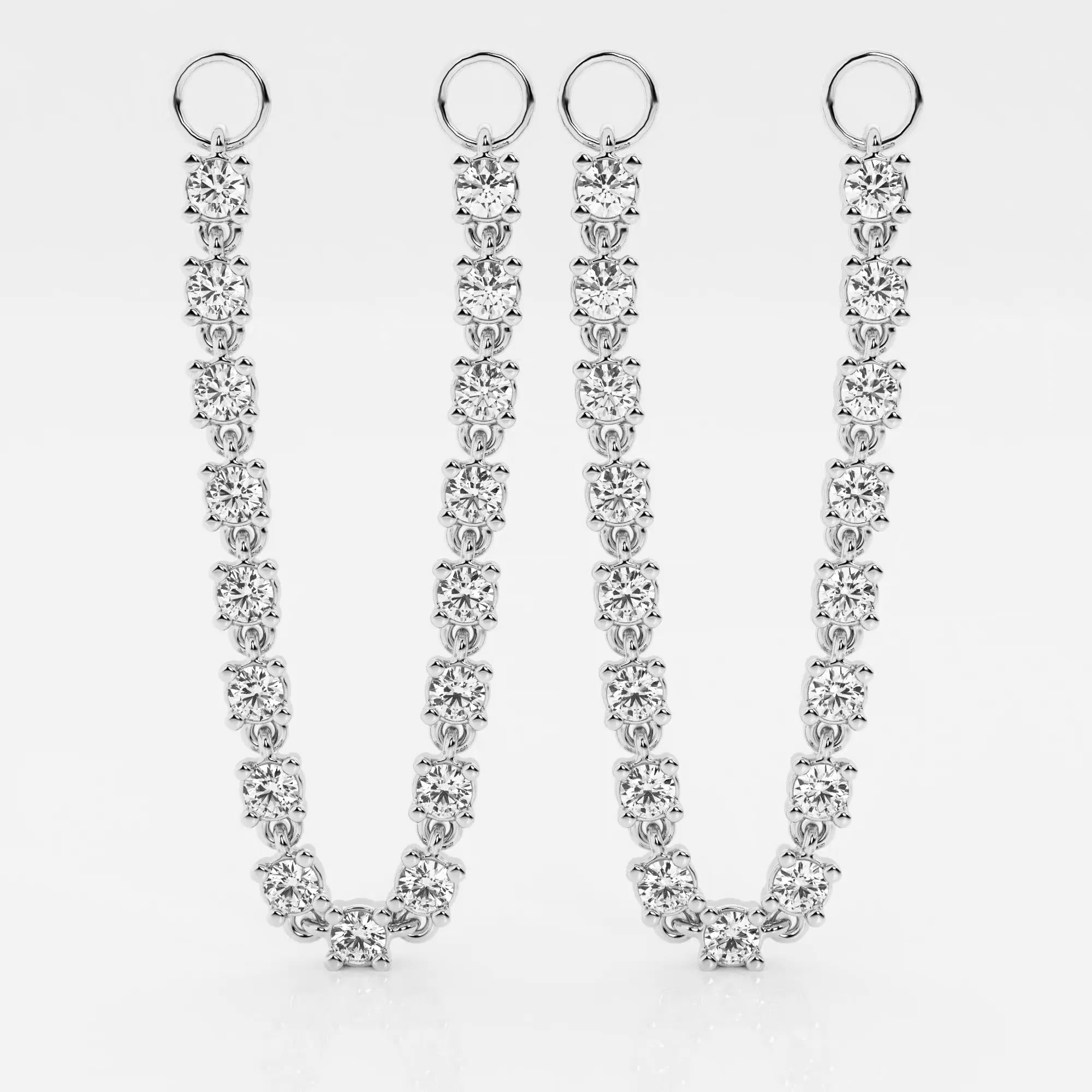 product video for näas Connecting 1 ctw Round Lab Grown Diamond Chain Earring Enhancers