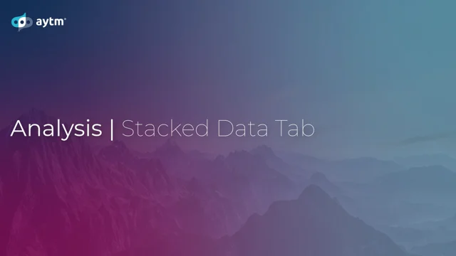 Stacked Data Tab