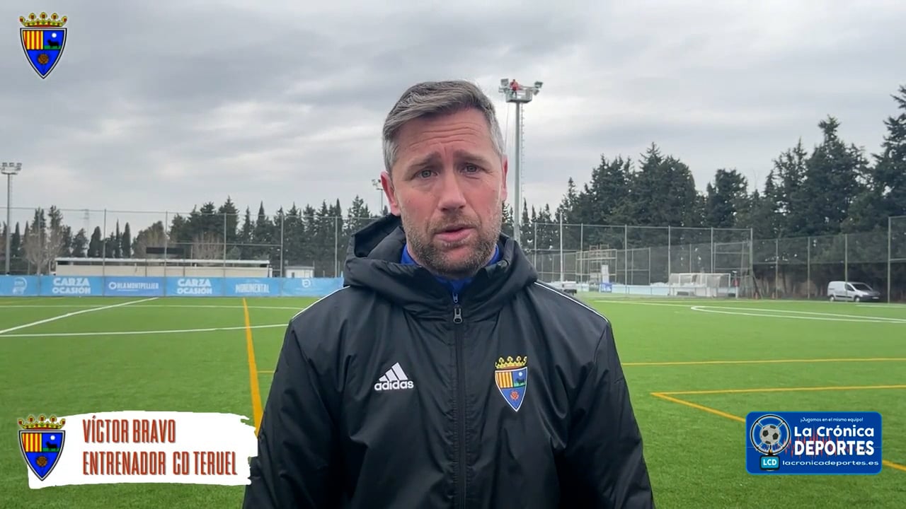 LA PREVIA / Espanyol B - CD Teruel / VÍCTOR BRAVO (Entrenador Teruel) J 25 / 2ª RFEF - Grupo 3 / Fuente: YouTube CD Teruel