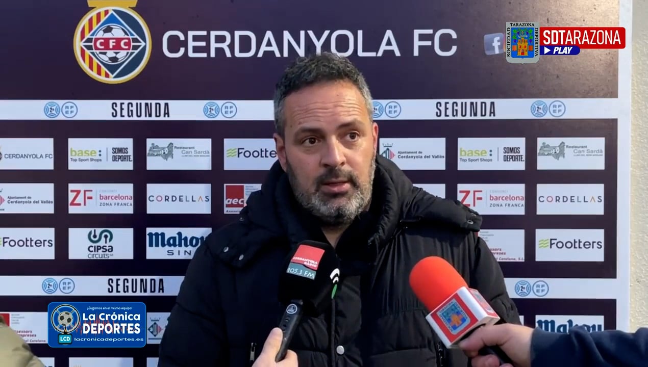 DAVID NAVARRO (Entrenador Tarazona) Cerdanyola FC 0-0 SD Tarazona /  J 25 / 2ª RFEF - Grupo 3 / Fuente: Facebook SD Tarazona