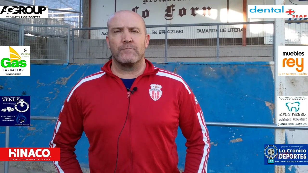 ROBERTO FANDOS (Entrenador Sabiñánigo) CDJ Tamarite 2-1 Sabiñánigo / Jornada 24 / Preferente - Gr1