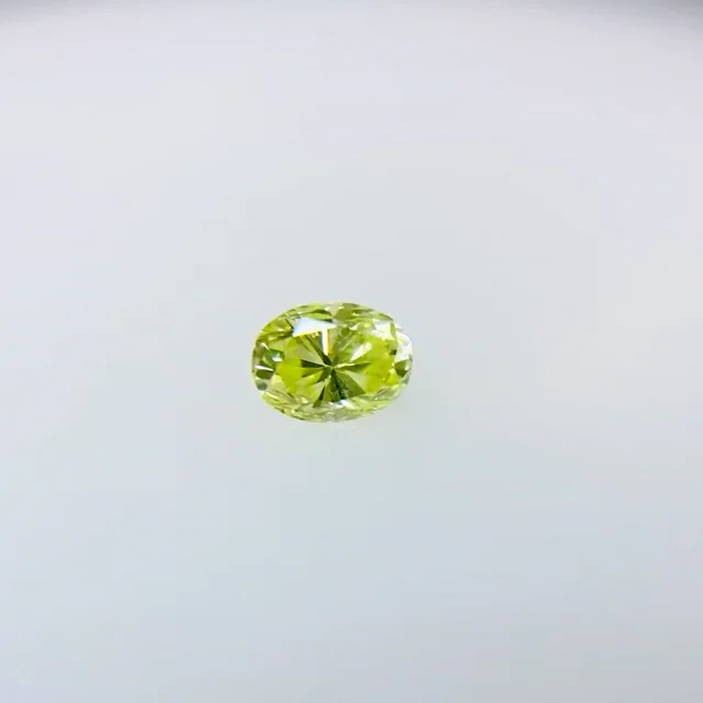 FANCY INTENSE YELLOW GREEN 0.089ct OV/RT1089/CGL