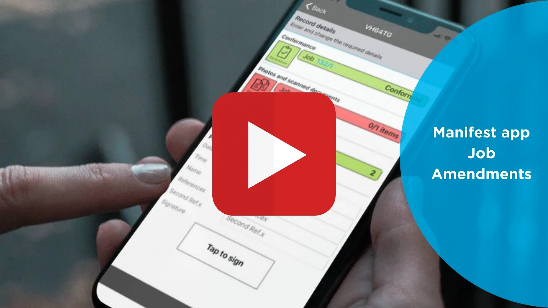 TMS driver Manifests App Job Amendments on Vimeo