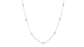 33 ct. t.w. Graduated Bezel-Set Diamond Station Necklace in 14kt Yellow Gold