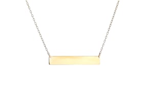 14kt Yellow Gold Personalized Petite Bar Necklace